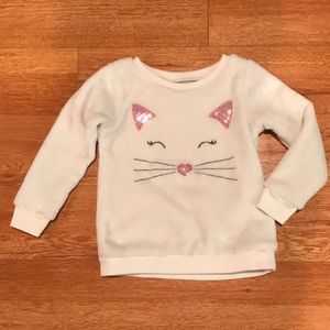 Lightning Bug SOFT Cat Sequin Plush Sweatshirt 3T